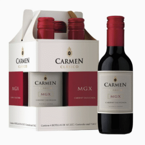 VINO CARMEN MGX CARBENET SAUVIGNON 187.5CC PACK X4